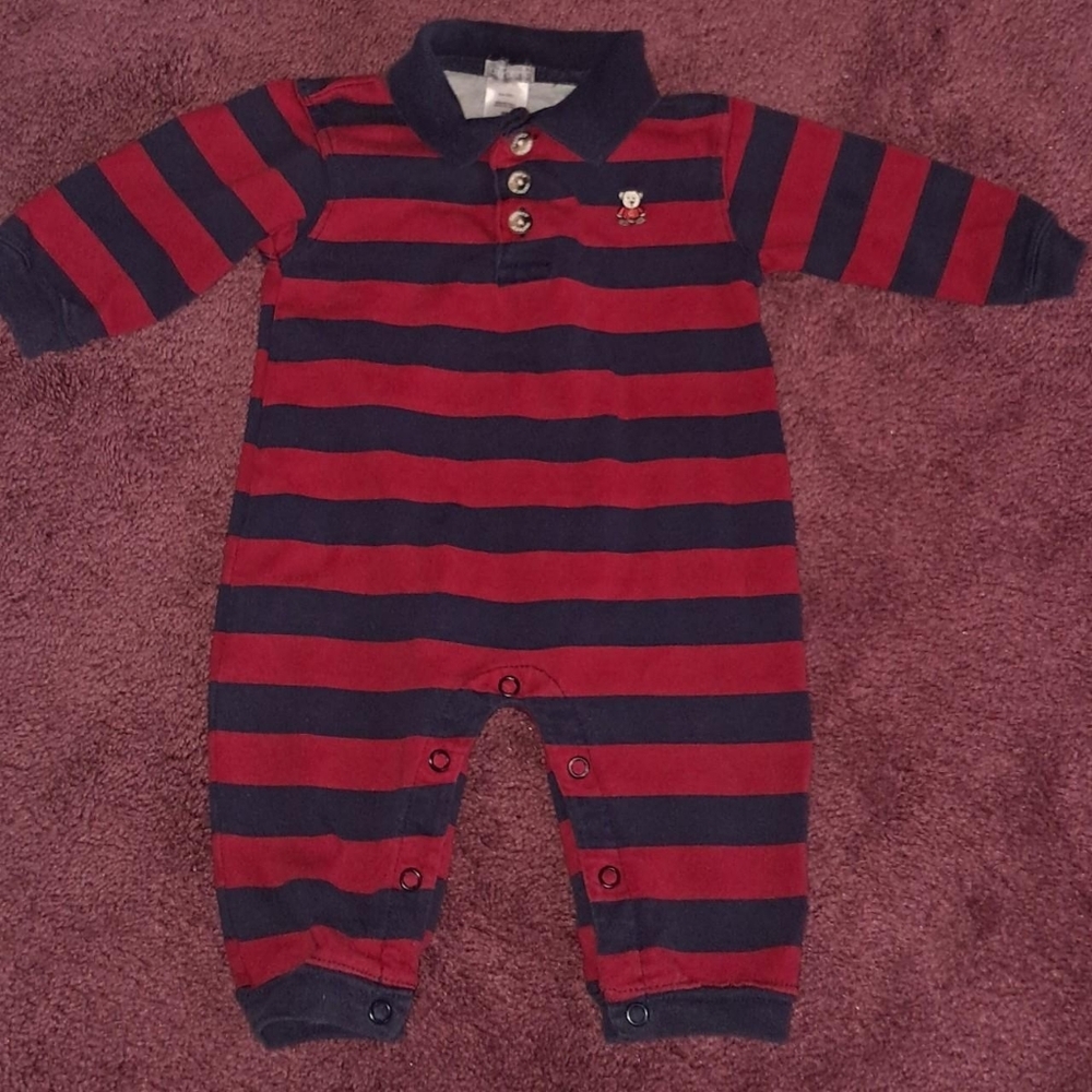 Vintage Carters Stripped Romper Size 9m